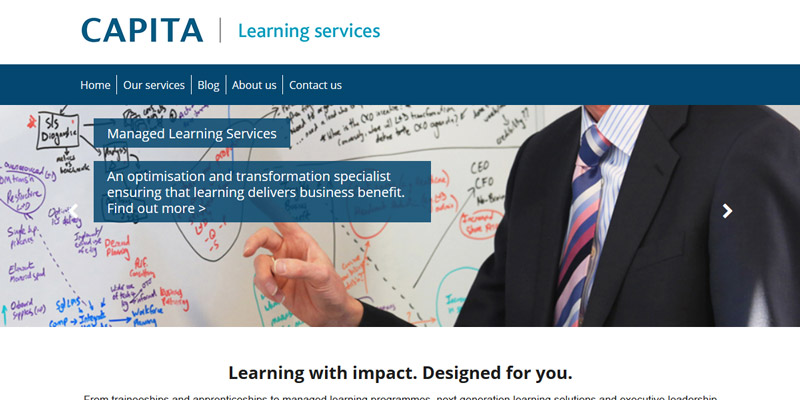 Capita Learning Services website screenshot
